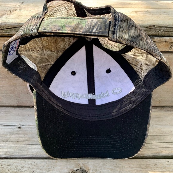 Vintage Y2K Brown Camo Realtree x NAPA Embroidered Logo Trucker Hat - Picture 7 of 8